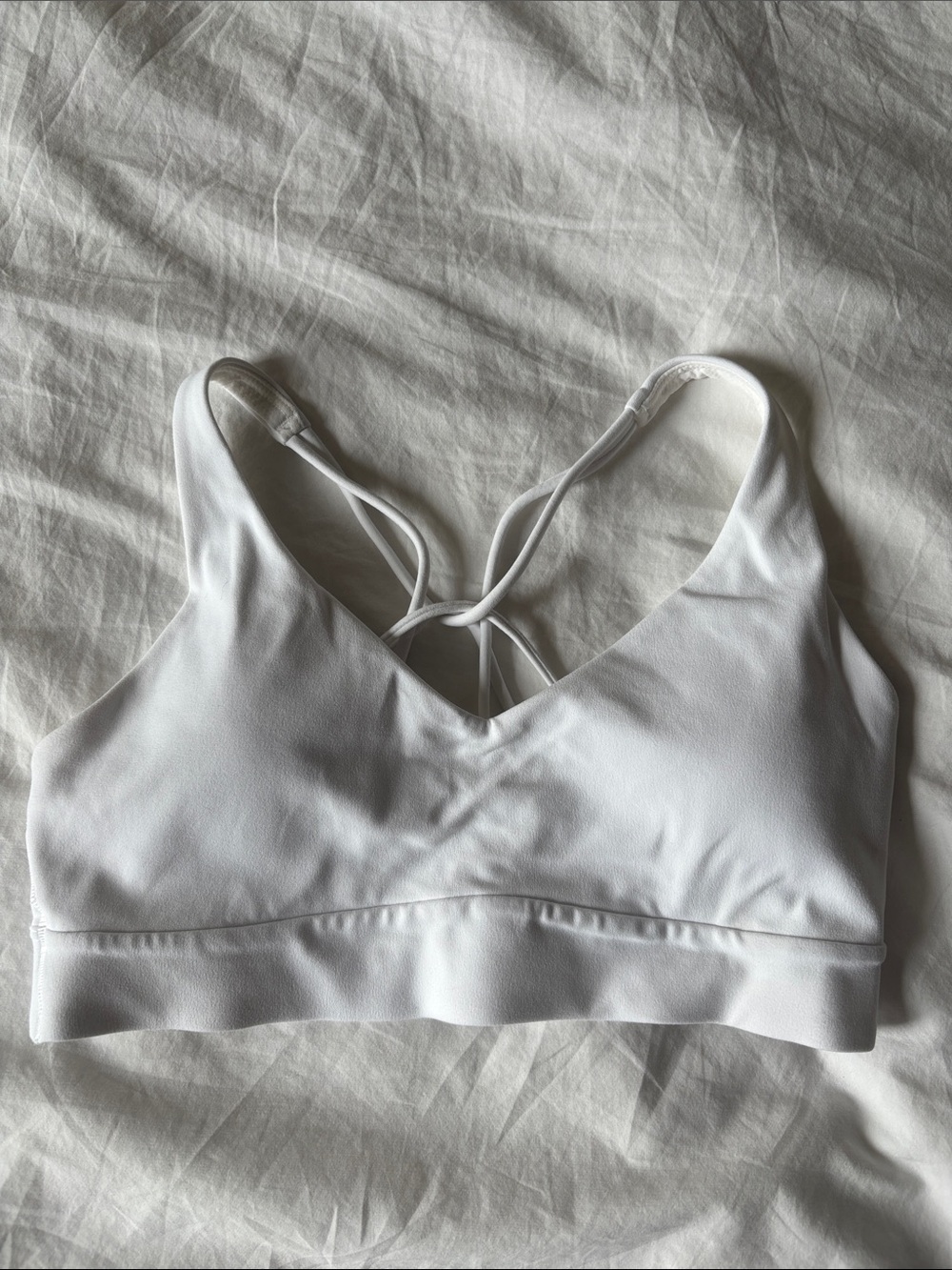 Athleta Solace Sports Bra A-C Cup, M, White - Picture 3 of 7